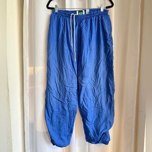 Vintage EVR Div Rousso Blue Nylon Track Pants - High Rise - XL